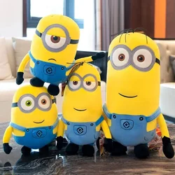 Hot Cute Minions Movie Characters Yellow Plush Toys Bob Stuart In Jeans Soft Dolls Pillow & Hobbies Christmas Ornaments Gifts