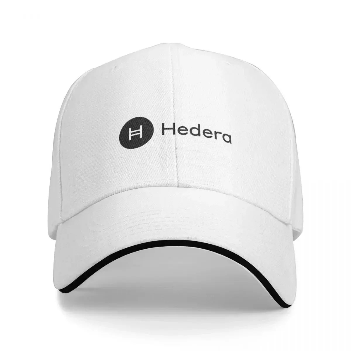 Hedera HBAR Crypto Altcoin - Clean Horizontal Black Logo with Text Logo Baseball Cap fashion cute Hat Ladies Men'S