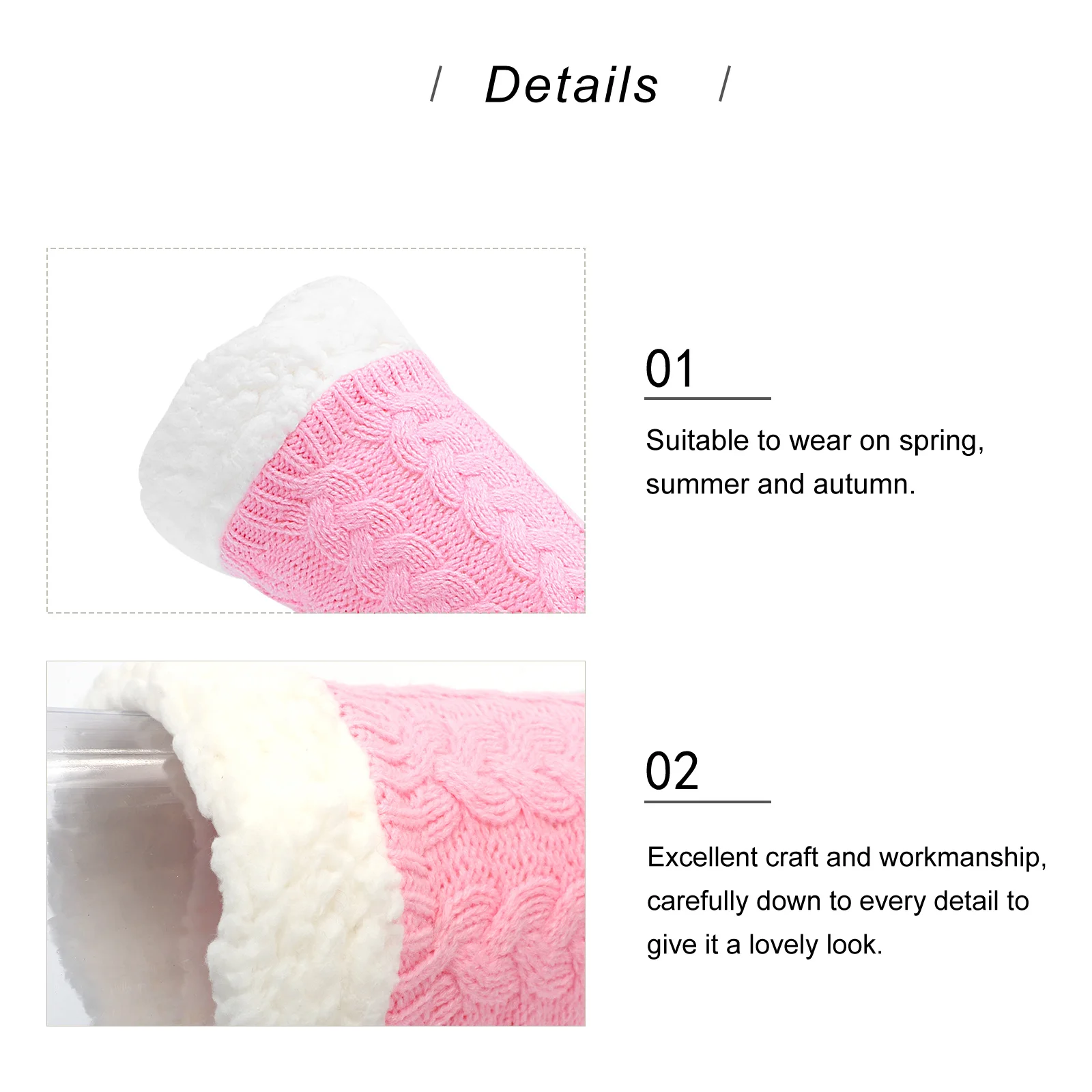 

Adult Socks Cozy Non Slip for Women Slipper Winter Warm Pink with Grips Slippers