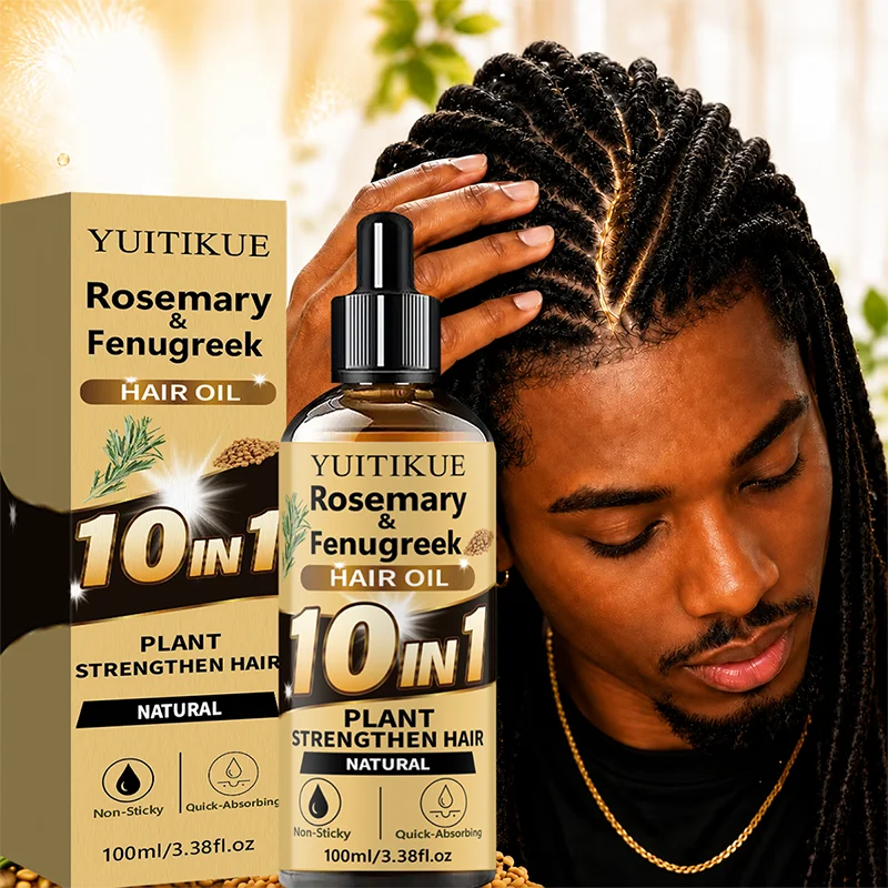 YUITIKUE Rosemary Fenugreek Hair Oil 100ml - Natural Nourishing Non Sticky Quick Absorbing Care