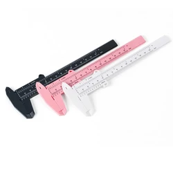 3Pcs 150mm Mini Plastic Caliper Double Scale Measuring Tool Rectangular Vernier Caliper Gauge Ruler For Eyebrow Stencil