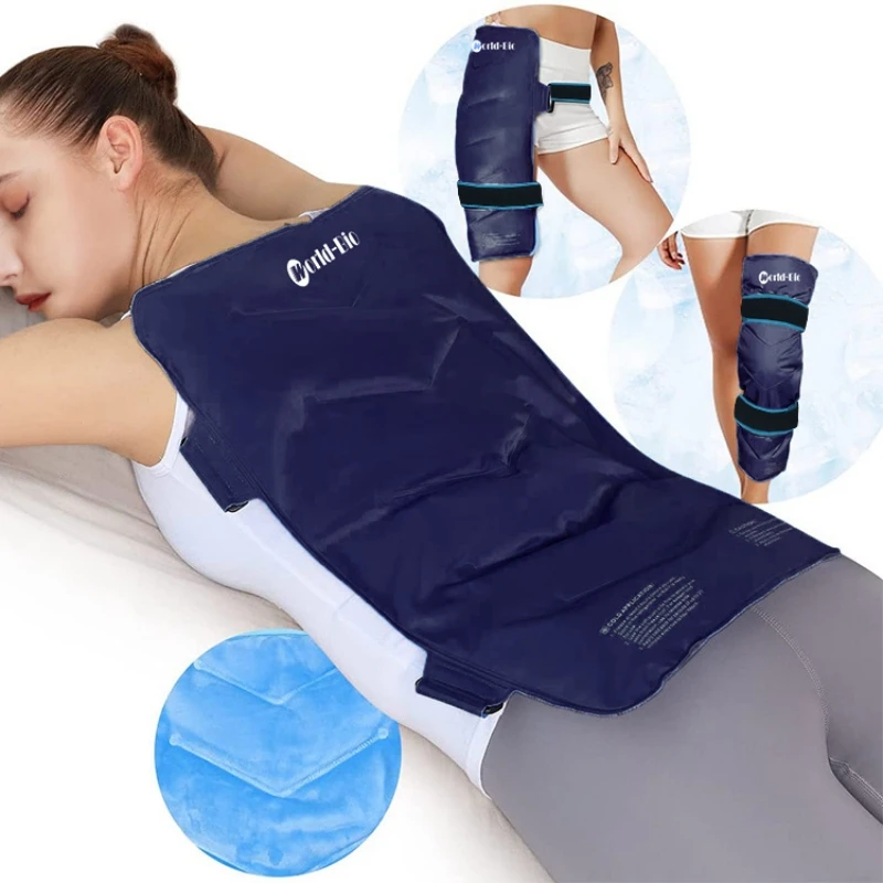 

Cold and hot compress to relieve pain, back ice pack therapy, nylon velvet back ice pad for adults