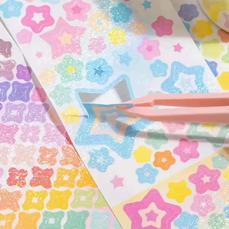 1 لفة ضوء النجوم التجوال شريط مزخرف سجل القصاصات الكولاج الديكور هدية التعبئة والتغليف Diy بها بنفسك الشريط اليدوية #3