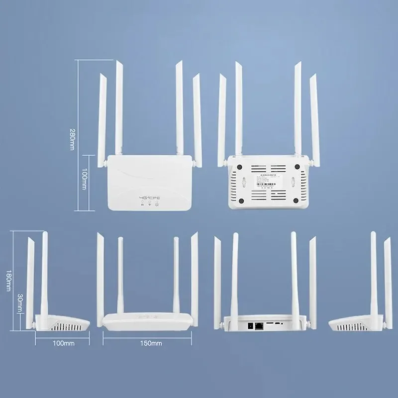 Imagem -02 - Repetidor Extender Router Wifi 4g Lte 150mbps Antenas Power Signal Booster Cartão Micro Sim Inteligente para Casa e Escritório