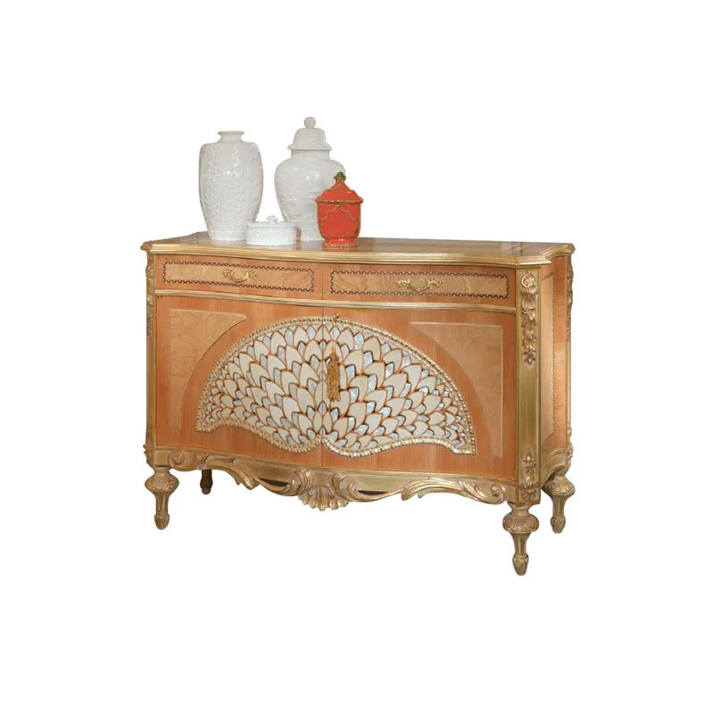 European-style birch carved decorative locker bedroom large French porch side cabinet villa furniture
