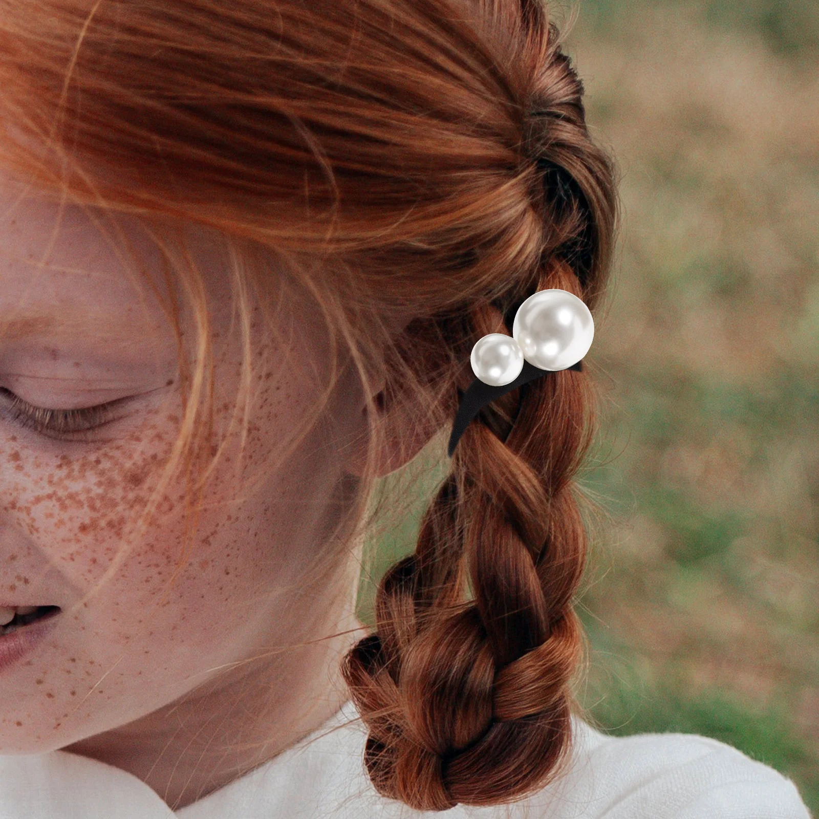 

3 pcs Band Elastic Ponytail Holders For Women Girls Rope Accessories Pearl Ponytail Holder Pearl Hair Tie Elastic Hair Band