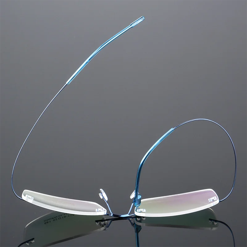 

Ultralight Green Coating Frameless Myopia Glasses -1.0 -1.5 To -5 And Rimless Super Light Stainless Steel Hyperopia +1.0 To +4.0