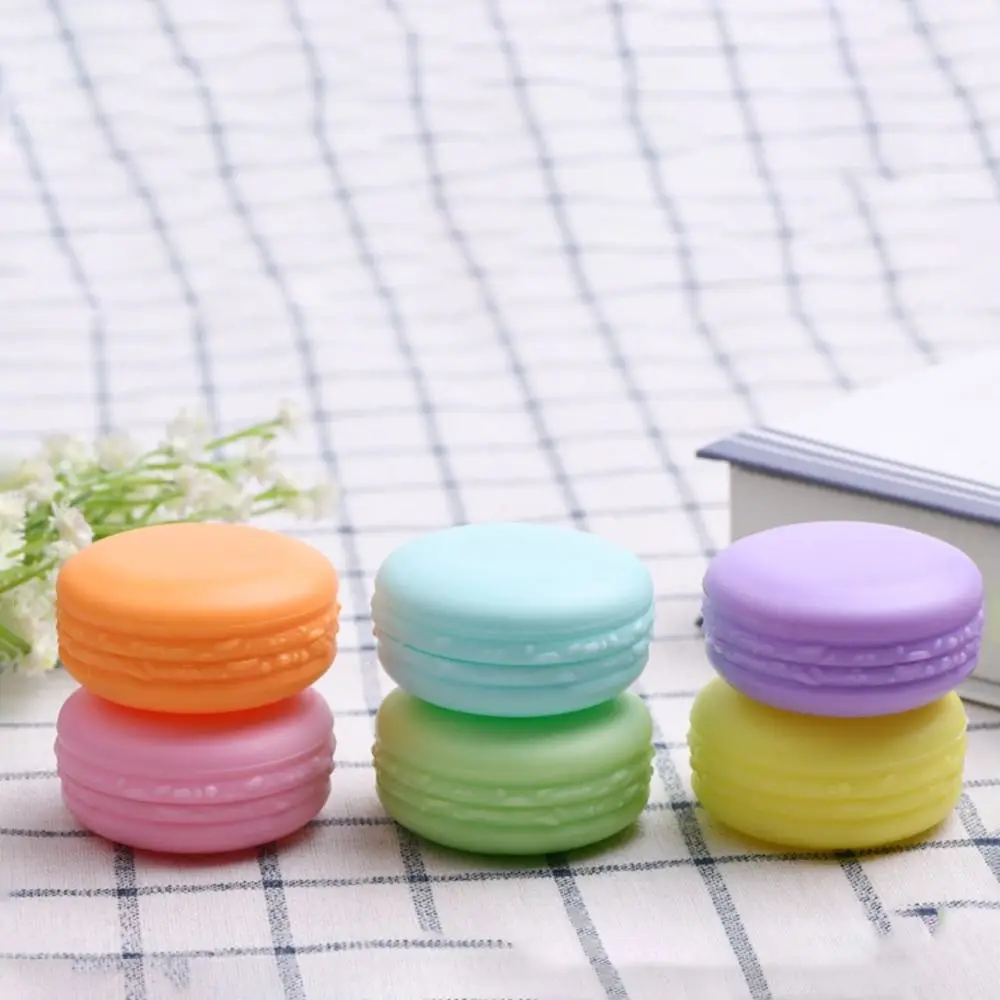 Cute Mini Cream Box Refillable Colourful Lip Film Jars Candy Color Macaron Shape Cosmetic Sub-bottling Box Women