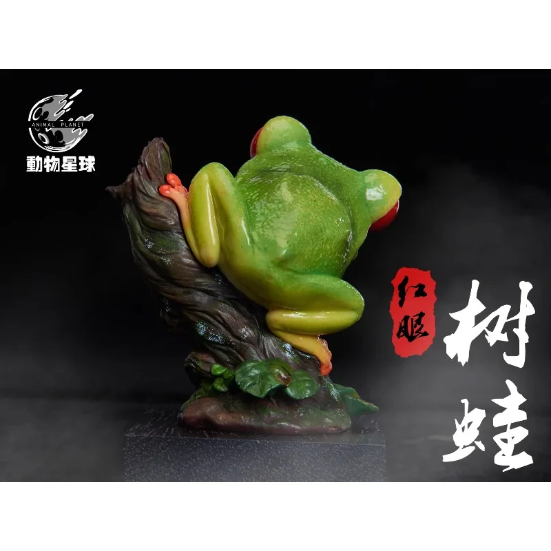 Original Animal Planet Jungle Series Agalychnis Callidryas Red-eyed Tree Frog Action Figure Model Toys Gifts Collection Ornament