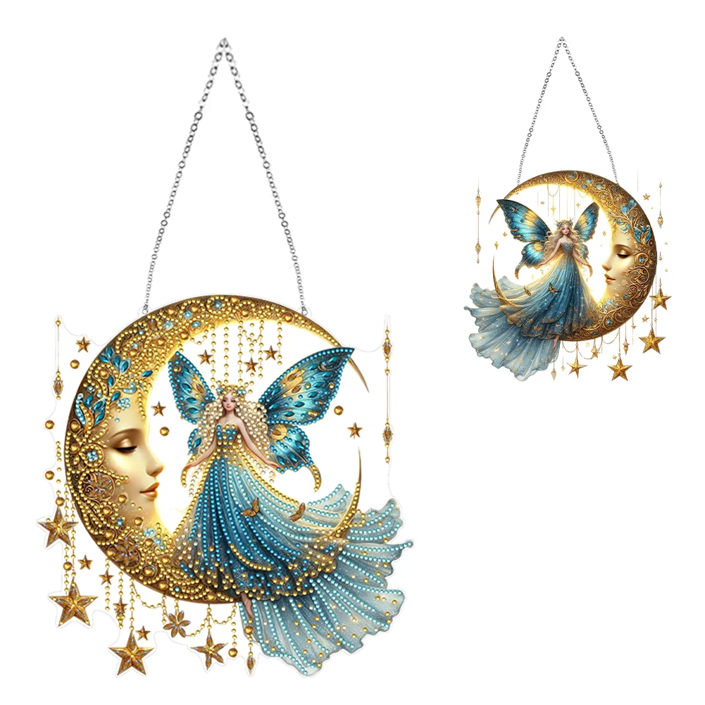 

Набор для алмазной вышивки 2D «Богиня лунного света»: плоская алмазная живопись, подвеска, декор для стен и окон