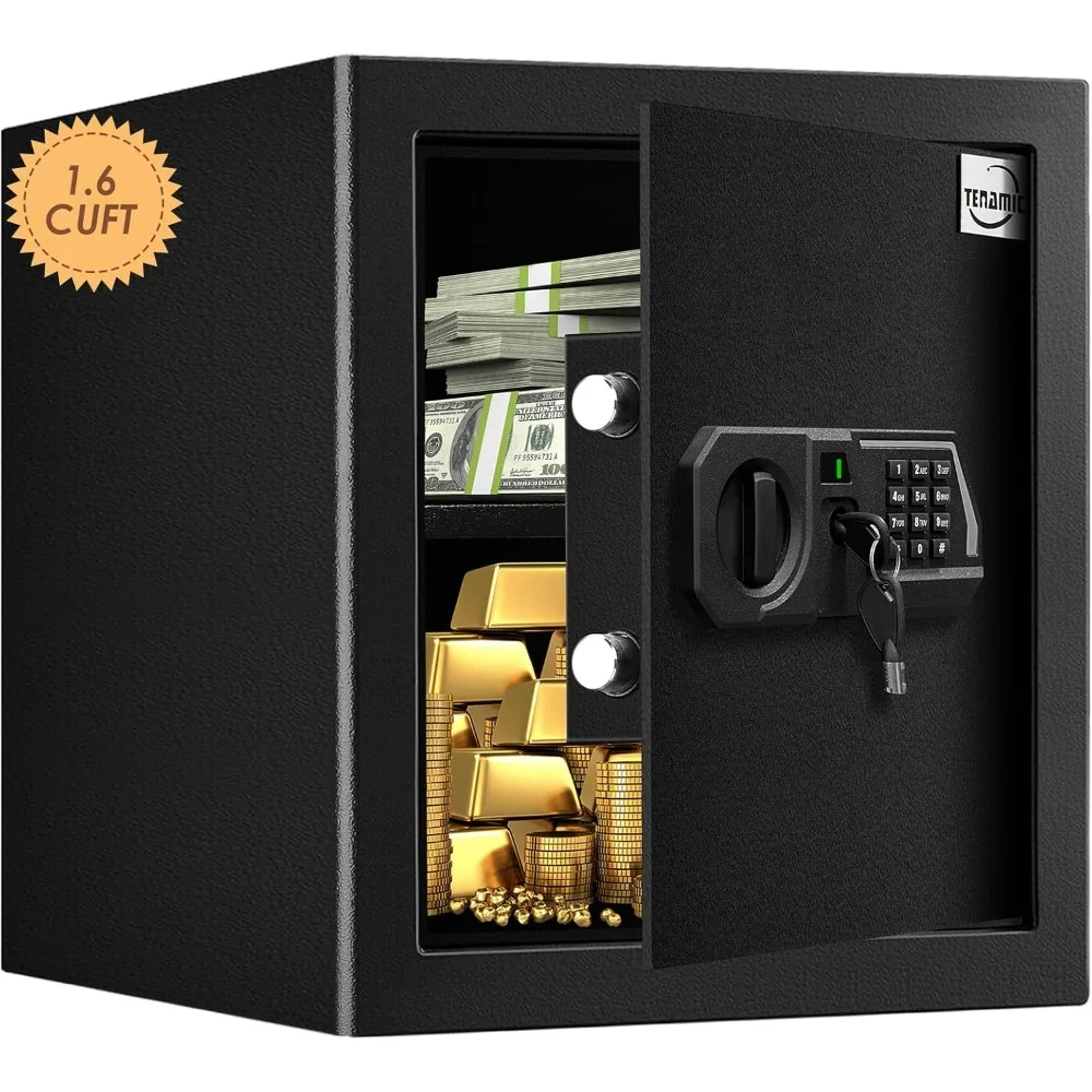 

Электронный цифровой сейф среднего размера с клавиатурой, огнестойким и внутренним освещением