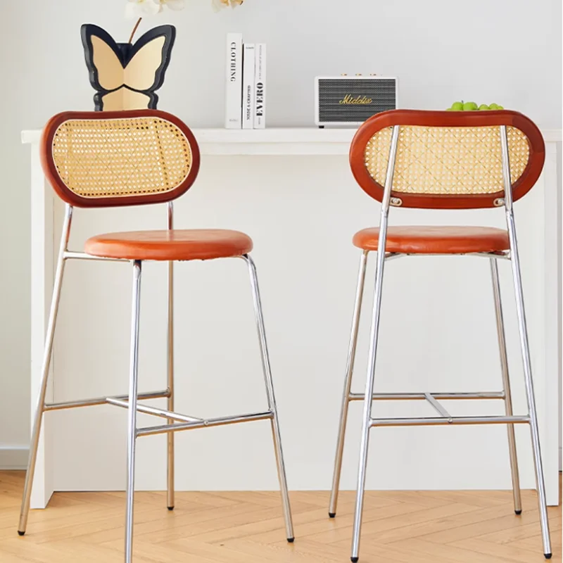 

Nordic Designer Bar Stools White Ergonomic Metal Aesthetic Bar Chairs Living Room Bedroom Sillas Para Comedor Home Furniture