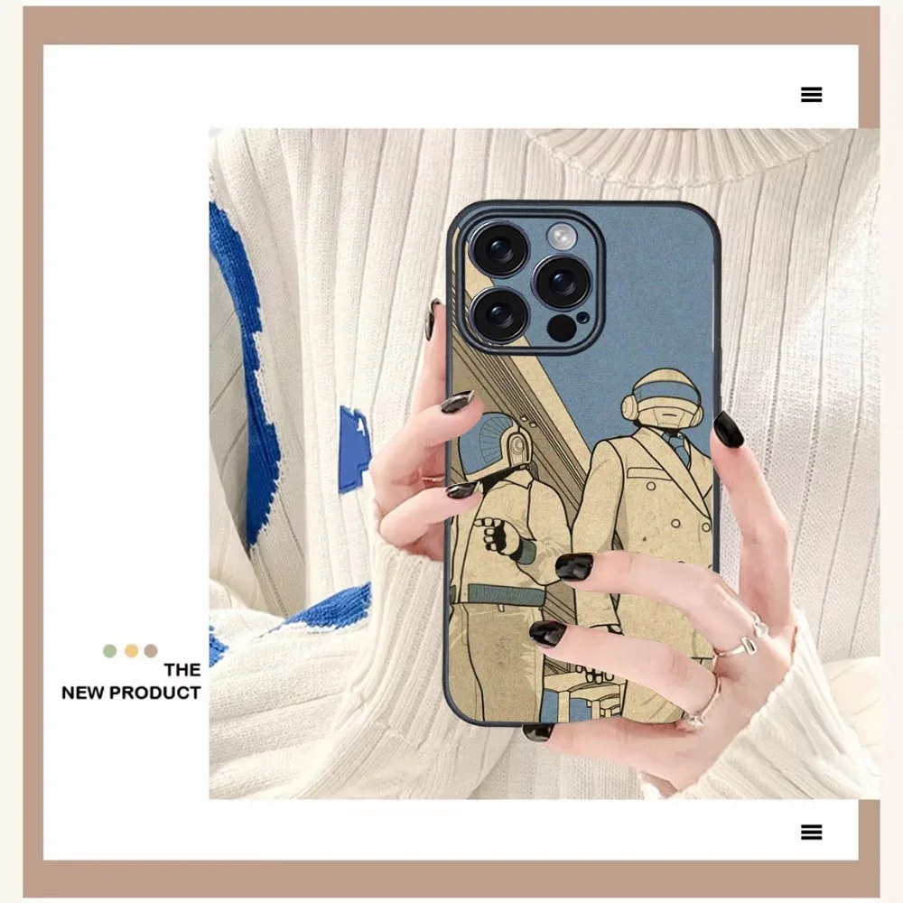 D-Daft Punk Band Phone Case For iPhone 16 15 14 13 12 11 PRO MAX PLUS Mini TPU Soft to Skin-friendly case