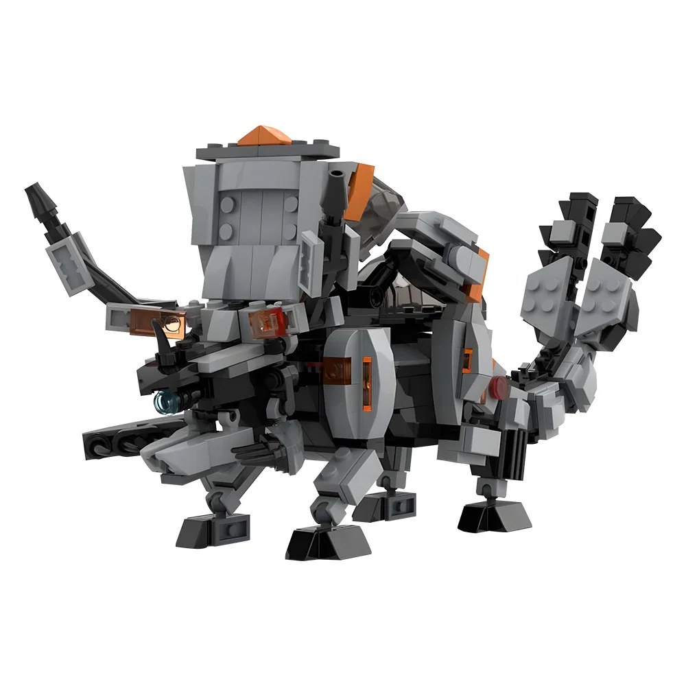 Gobricks MOC Horizoned gra Grimhorn klocki Model Horizoned Grimhorn mechaniczna bestia cegły montaż zabawki prezenty dla dzieci