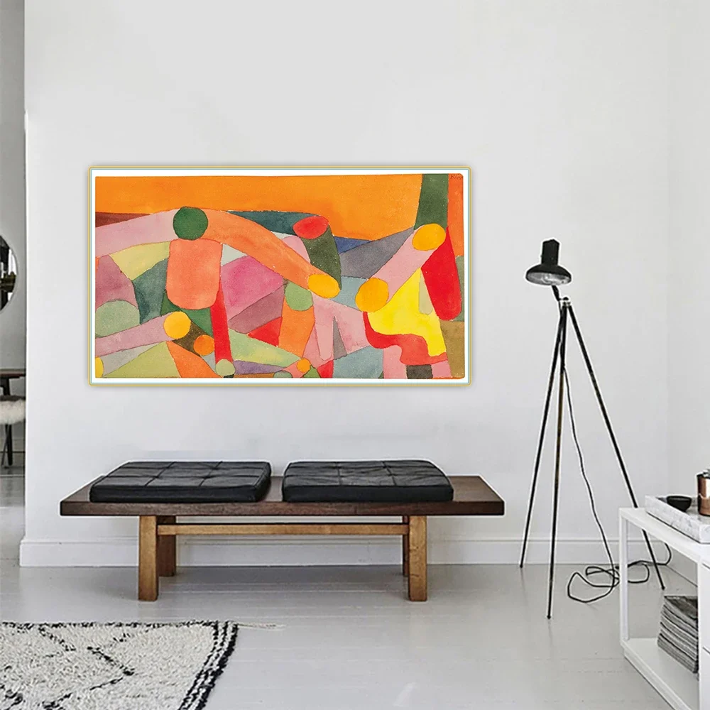 Paul Klee《Untitled I》Abstract Canvas Oil Painting Artwork Poster Picture Wall Hanging Decor Home Living Room Decoration