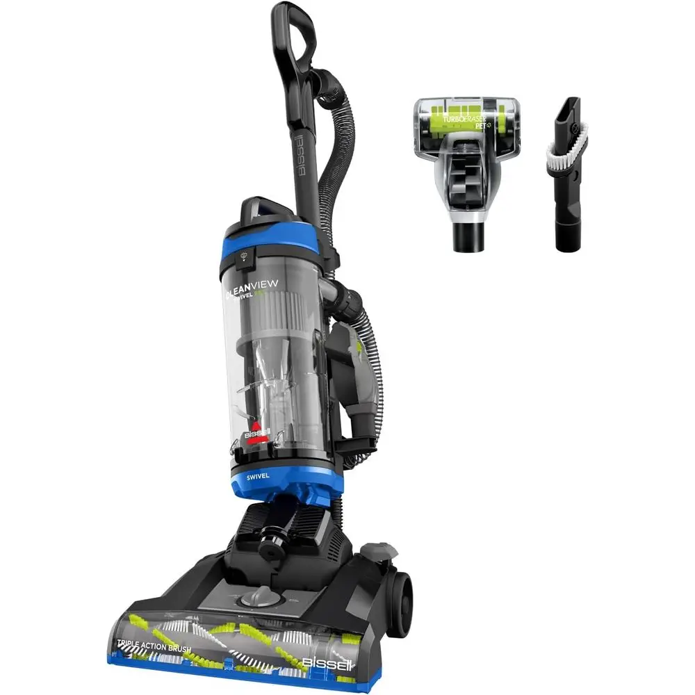 

CleanView Swivel Vacuum with Triple Action Brush Roll, Swivel Steering, Extension Wand, Easy-Empty Dirt Tank, Multi-Cyclonic Suc