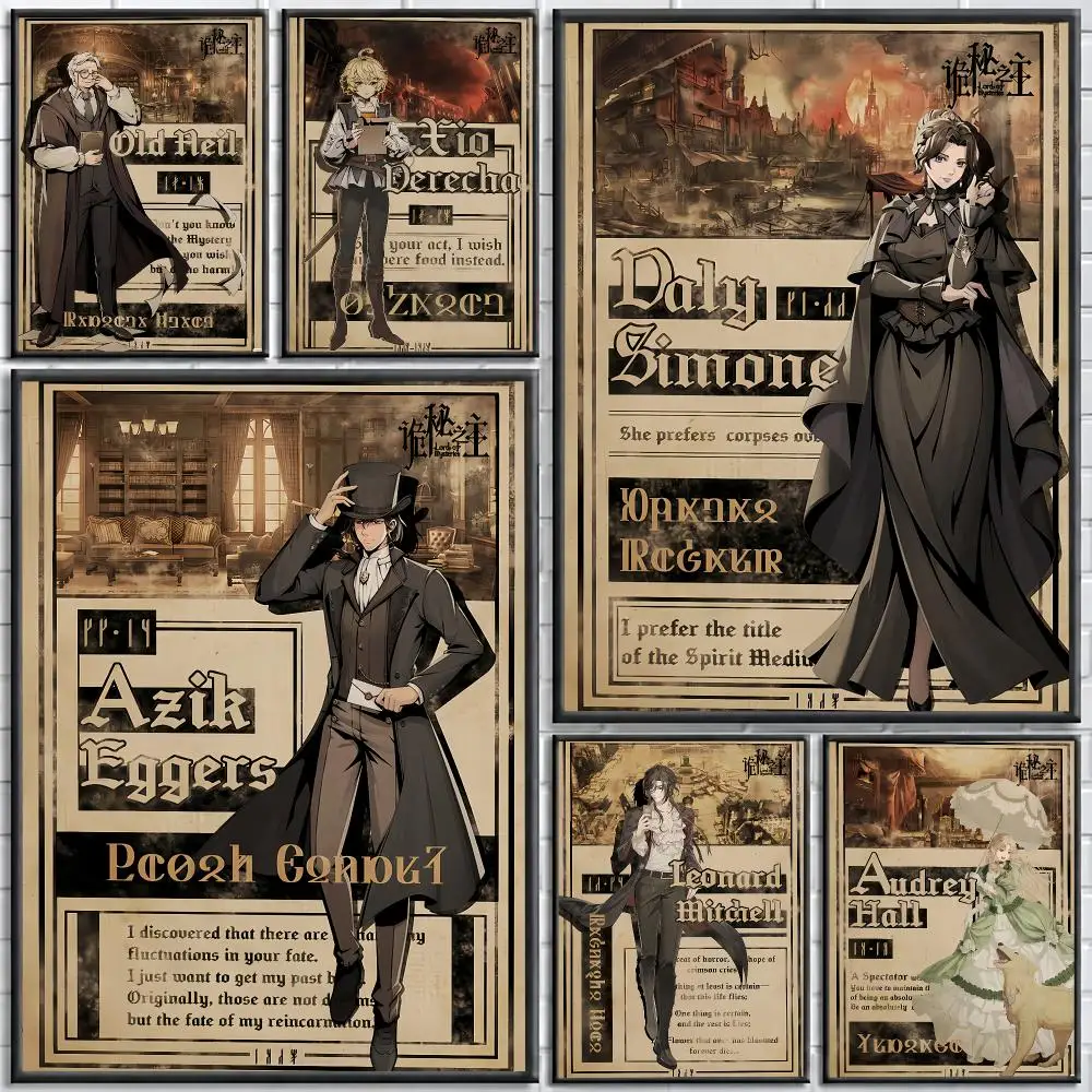 Anime Lord of the Mysteries Painting Calligraphy Stylish Canvas Poster Wall Art for Living Room Bedroom Cafe Office Decor Gift