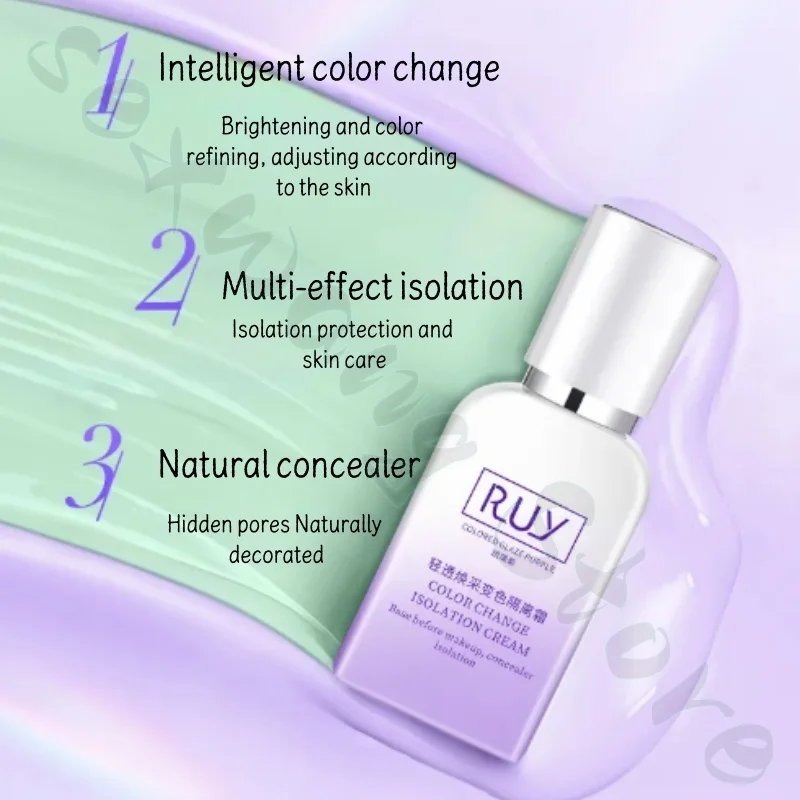 30g isolation cream moisturizing concealer hides pores thin and powder-free to improve dull and rough skin brightens skin