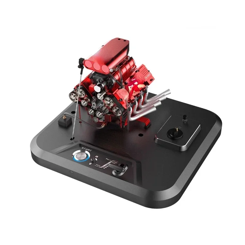 Miniature V8 Supercharged Internal Combustion Engine Model V800 Full Gift Box Upgraded Edition