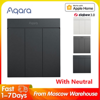 Original Aqara H1M Switch Zigbee 3.0 Smart Wall Switch With Neutral Wireless Key Light Switch Multiple Control Modes For Homekit