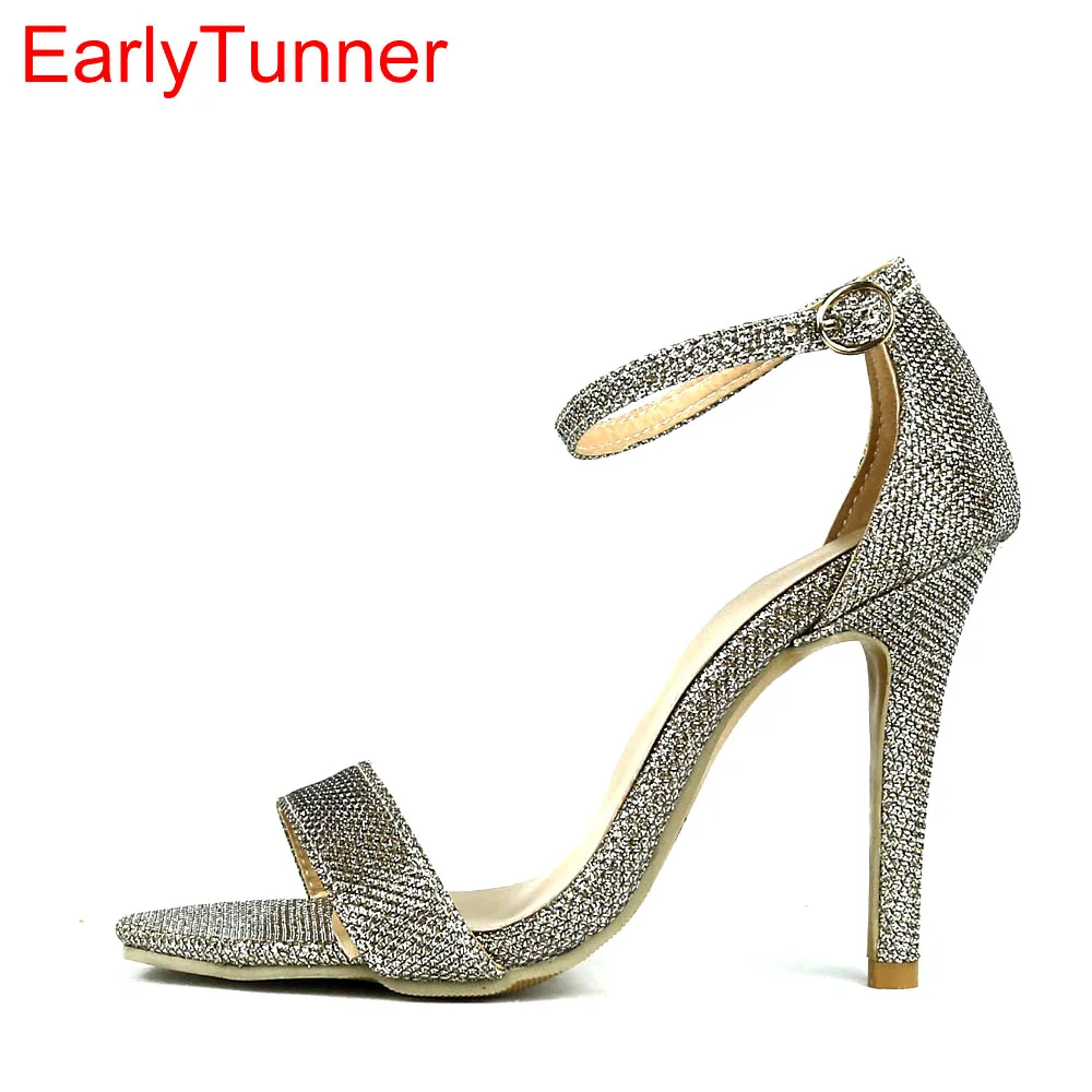 New Hot Sales Sexy Black Gold Silver Women Sandals Fashion Rome High Heel Ladies Casual Shoes EM101 Plus Big Size 43 32 45