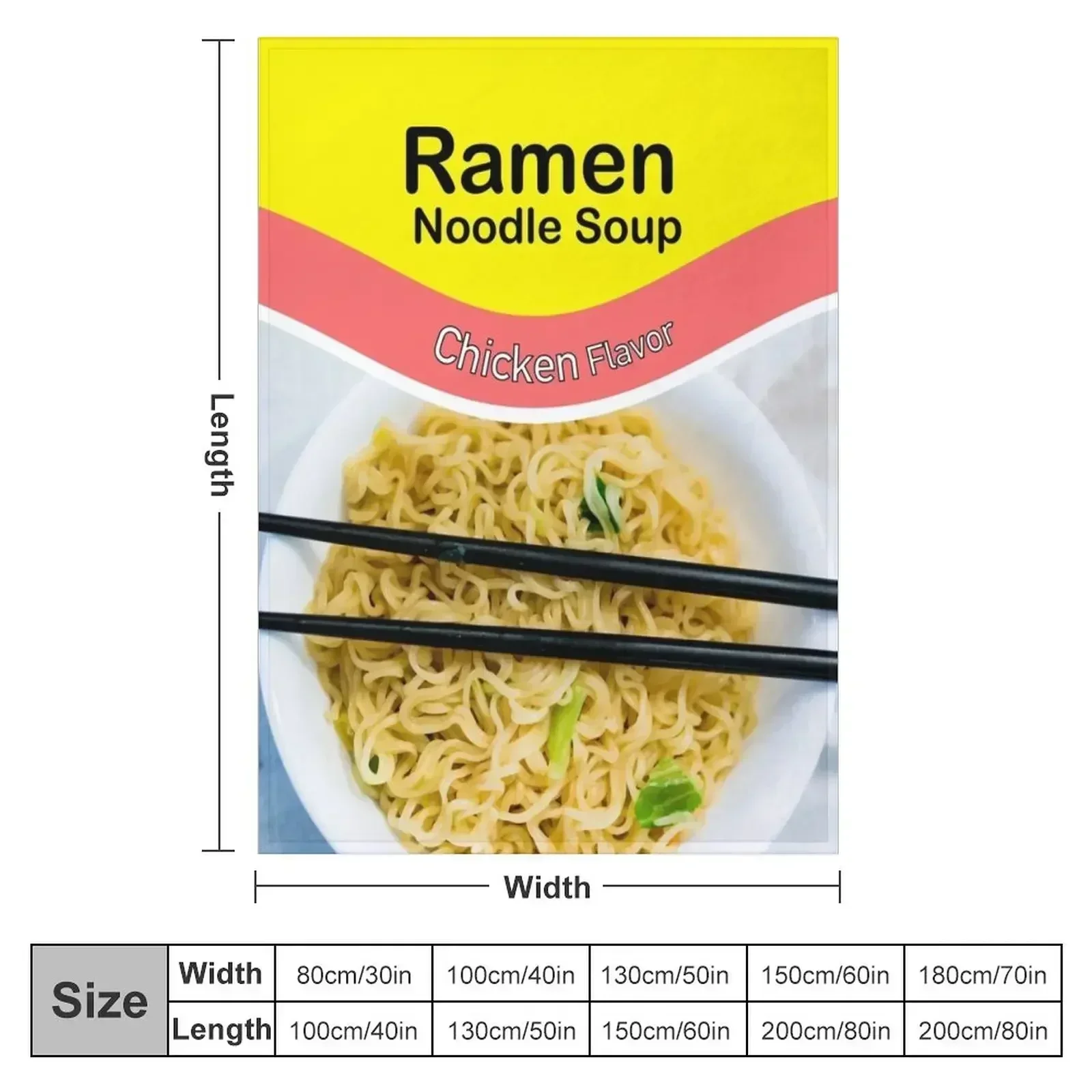 New Ramen Noodles Packet Chicken Flavor Throw Blanket Tourist bed plaid Plaid on the sofa Large Nap Kid'S Blankets