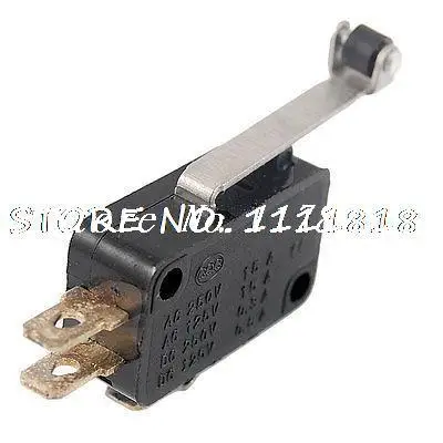 DC 125V/0.6A 250V/0.3A 1NO 1NC Roller Lever Momentary Micro Switch