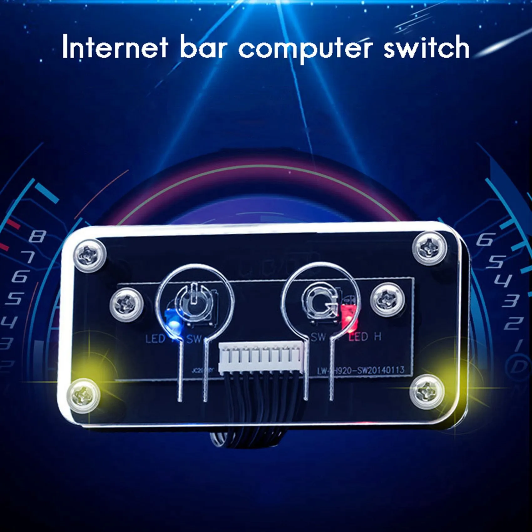 ABMI-5X Desktop Computer Switch External Power Switch Power Button+Restart Button PC Case Power Supply Button,
