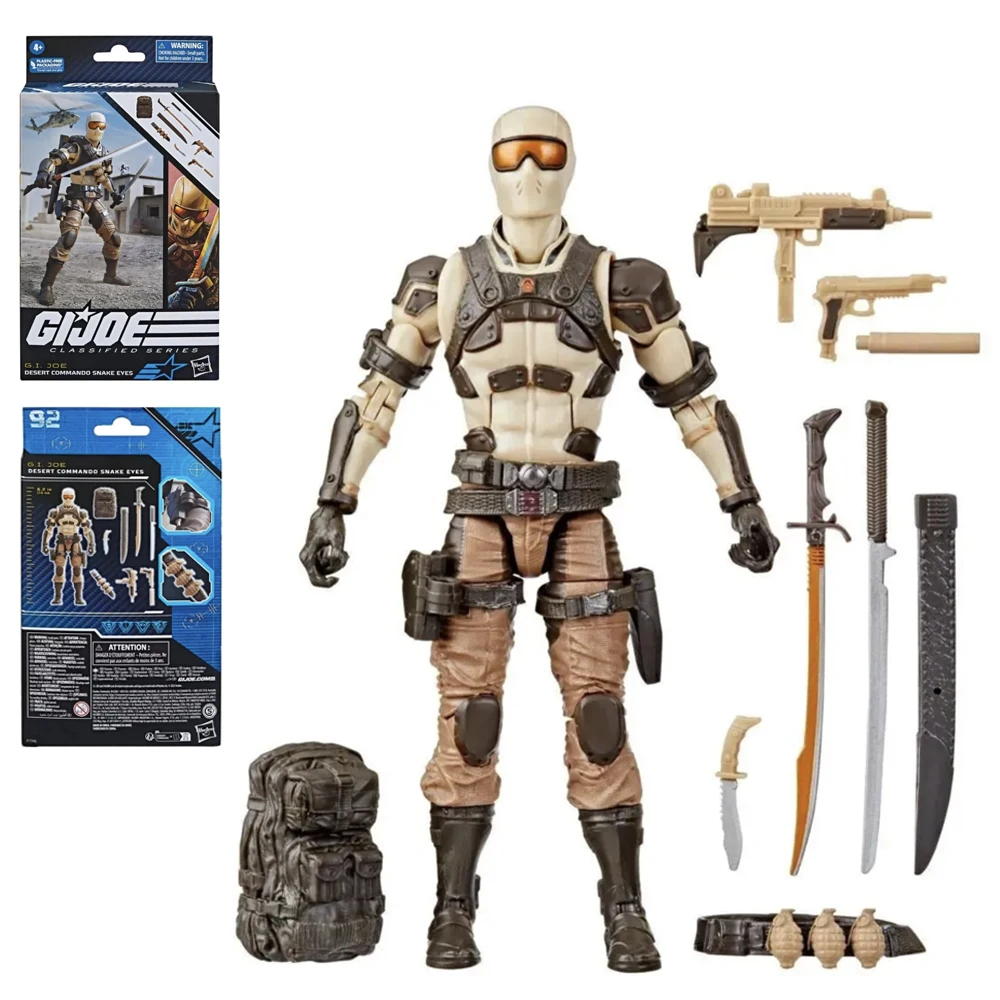 G.I. Joe GI JOE Classified Series 92 Desert Commando Snake Eyes Action Figure Model Toy Collection Gift