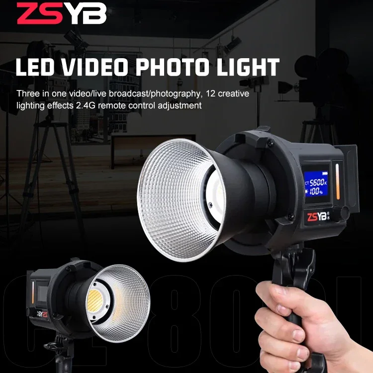 Zsyb Cl-80bi Video Shooting Lights Photography Led Studio Video Light