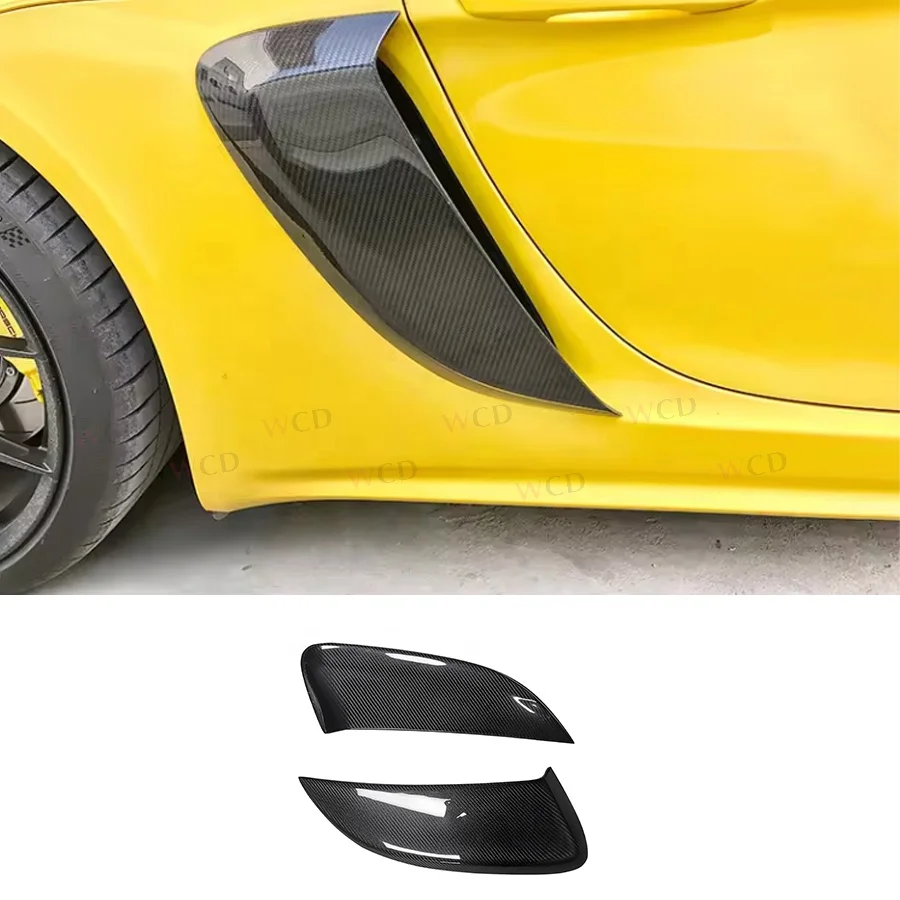 

GT4 Style Dry Carbon Fiber Side Fender Vents For Porsche 718 Boxster Cayman 986 2016-2023 Side Vent Scoop