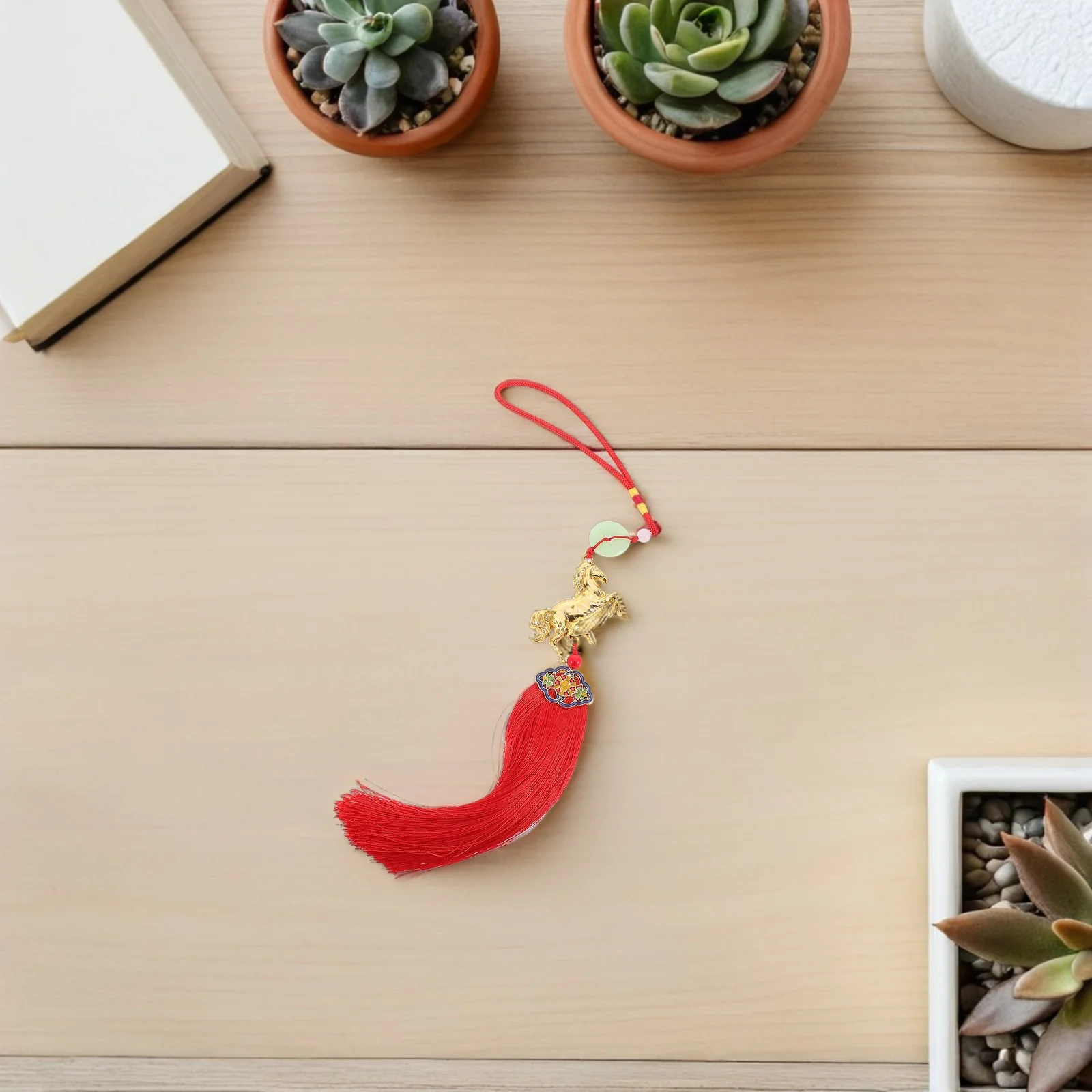 

Zodiac Horse Pendant Chinese Knot Tassel Decor 2026 New Year Hanging Ornament Feng Shui Lucky Charm - Festival Home Car Office