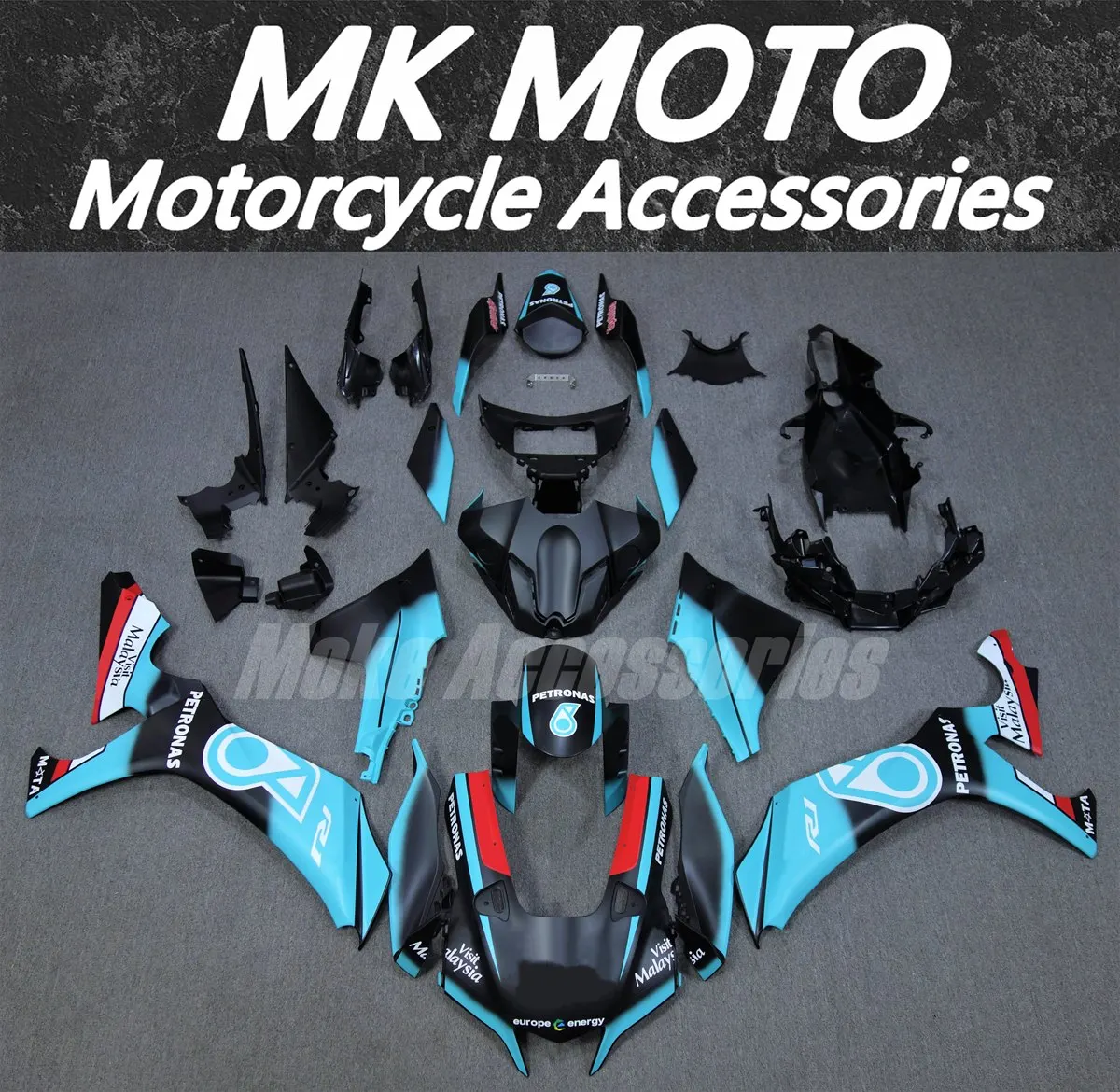 Moke moto Kit de carenados de motocicleta apto para Yzf R1M R1 2020 2021 2022 2023 2024 conjunto de carrocería inyección Abs negro blanco azul