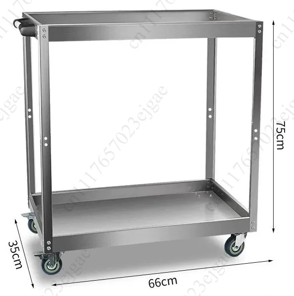 Stainless Steel Tool Cart Multi Functional Auto Repair 3-Tier Parts Cart Tool Cabinet Automotive Maintenance Mobile Rack Trolley