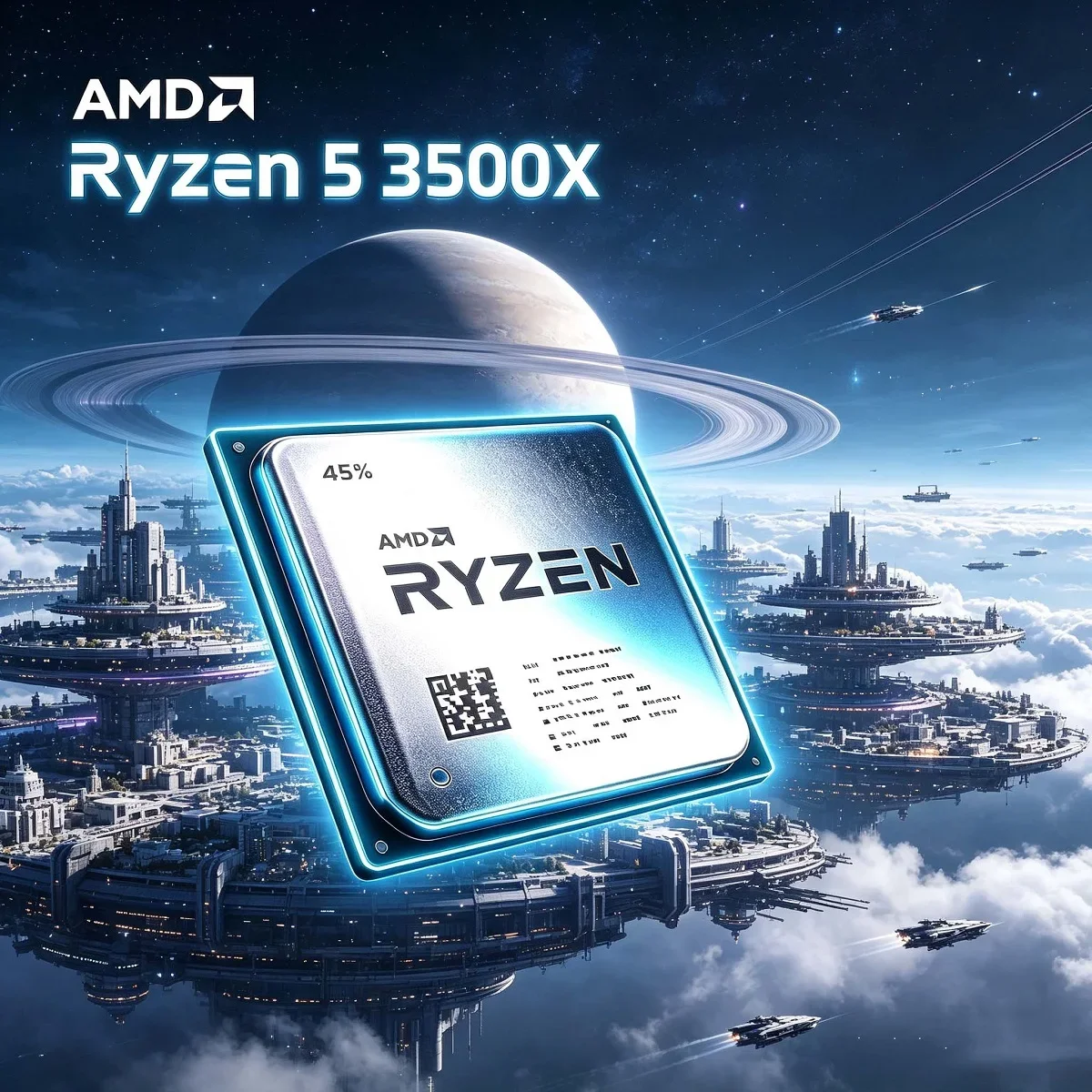 AMD Ryzen 5 3500X R5 3500X Processor 3.6GHz 4.1GHz Boost CPU AM4 Socket Desktop Gaming 6-Core 6-Thread DDR4