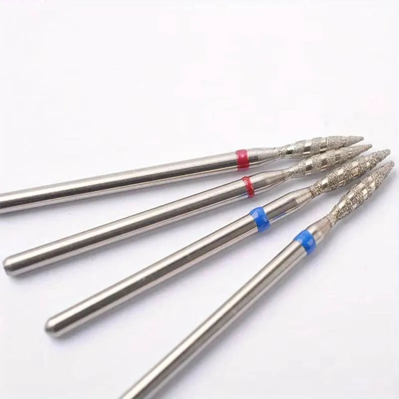 Forets de manucure électriques, cône diamant, foret à ongles, fraises rotatives, pour enlever les cuticules, outils, accessoires