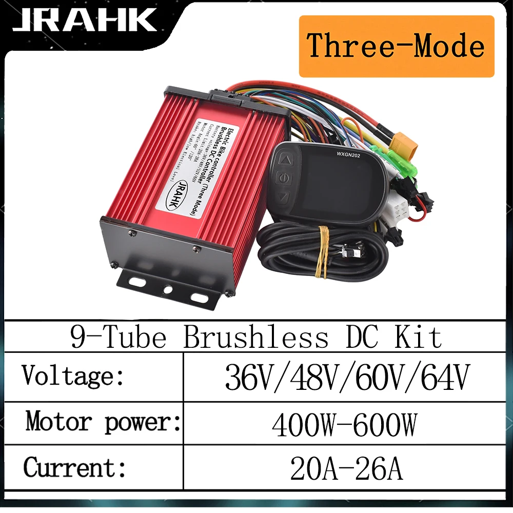 JRAHK Electric Bike Kit 48v 600w Controller 36v 500w Electric Scooter Controller 60v 1000w Sine Controller 48v 25a Electric Moto