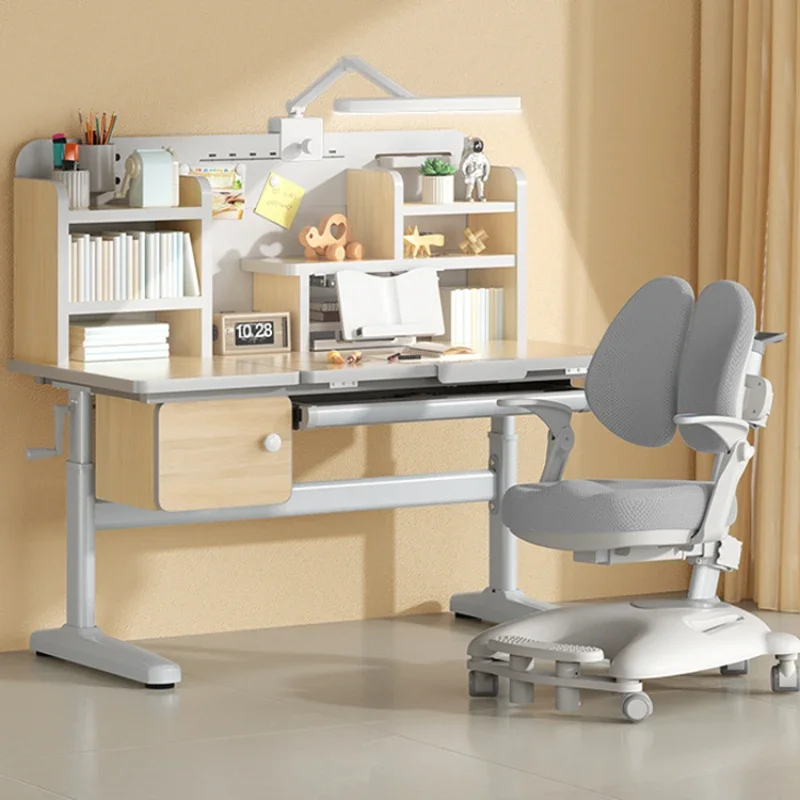لطيف قابل للتعديل مكتب دراسة الدائمة المنظم طاولة القراءة الخشبية المنزل الطلاب سيلا دي Escritorio الأثاث الحديث