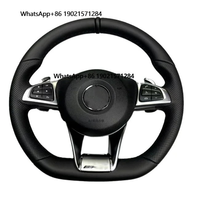 

Hot Suitable Custom New Full Leather Perforated Steering Wheel for Mercedes benz s Class v Class W203 W205 W204 Amg Upgrade