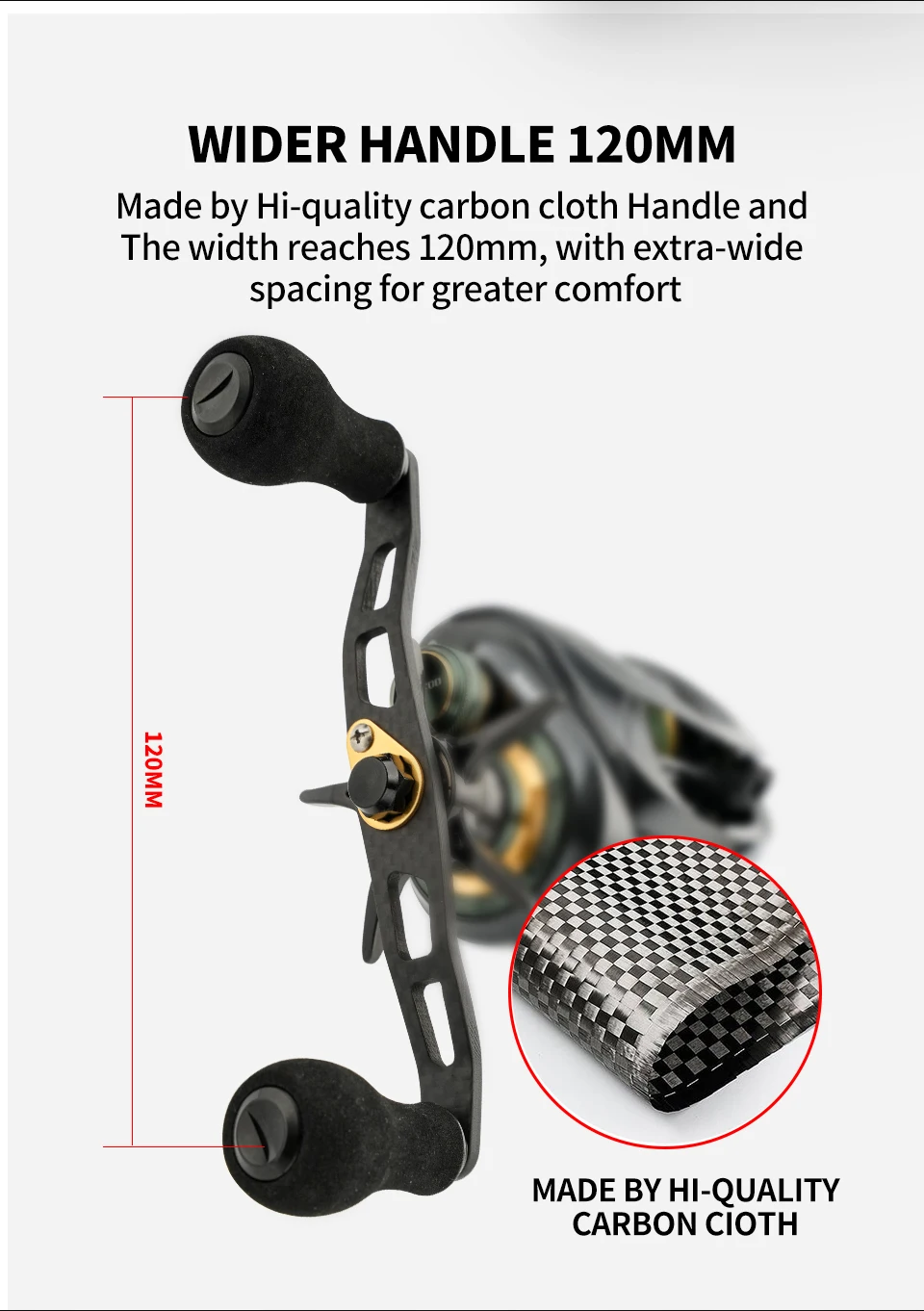 Johncoo Baitcasting-Rolle für Meeresangeln mit Kraftgriff, 8 kg Bremskraft, 5,4 Übersetzungsverhältnis, Angelrolle, Oktopus-Angelrolle – Detail 8