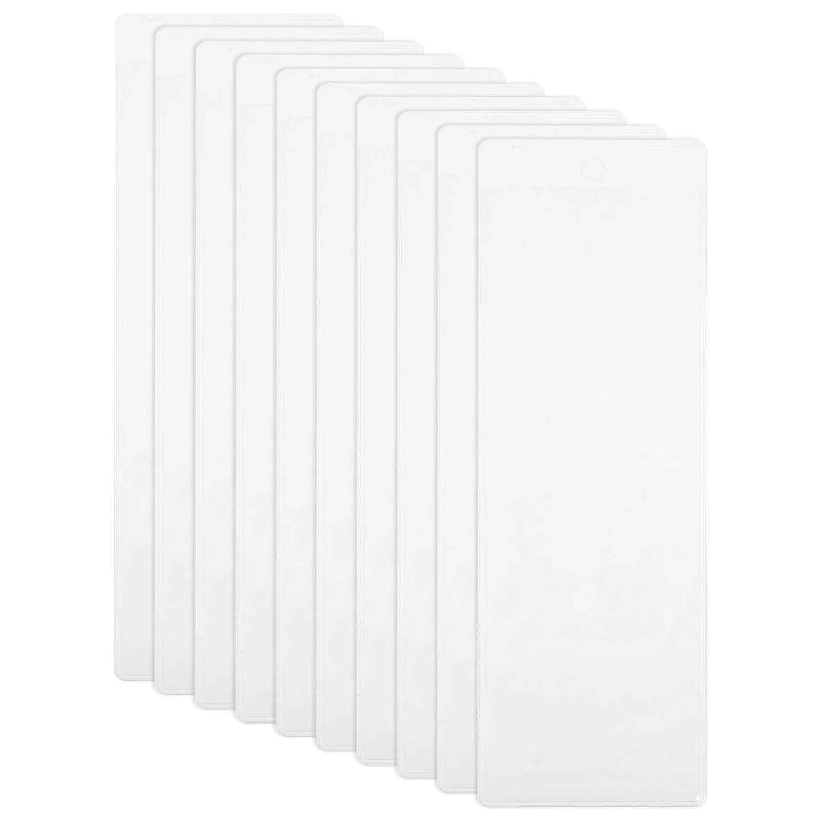 10Pcs Bookmark Sleeves Creative Shapes Book Lover Gift Clear PVC Organizer Display Bookmark Sleeve Book Lover's Gift Wrap