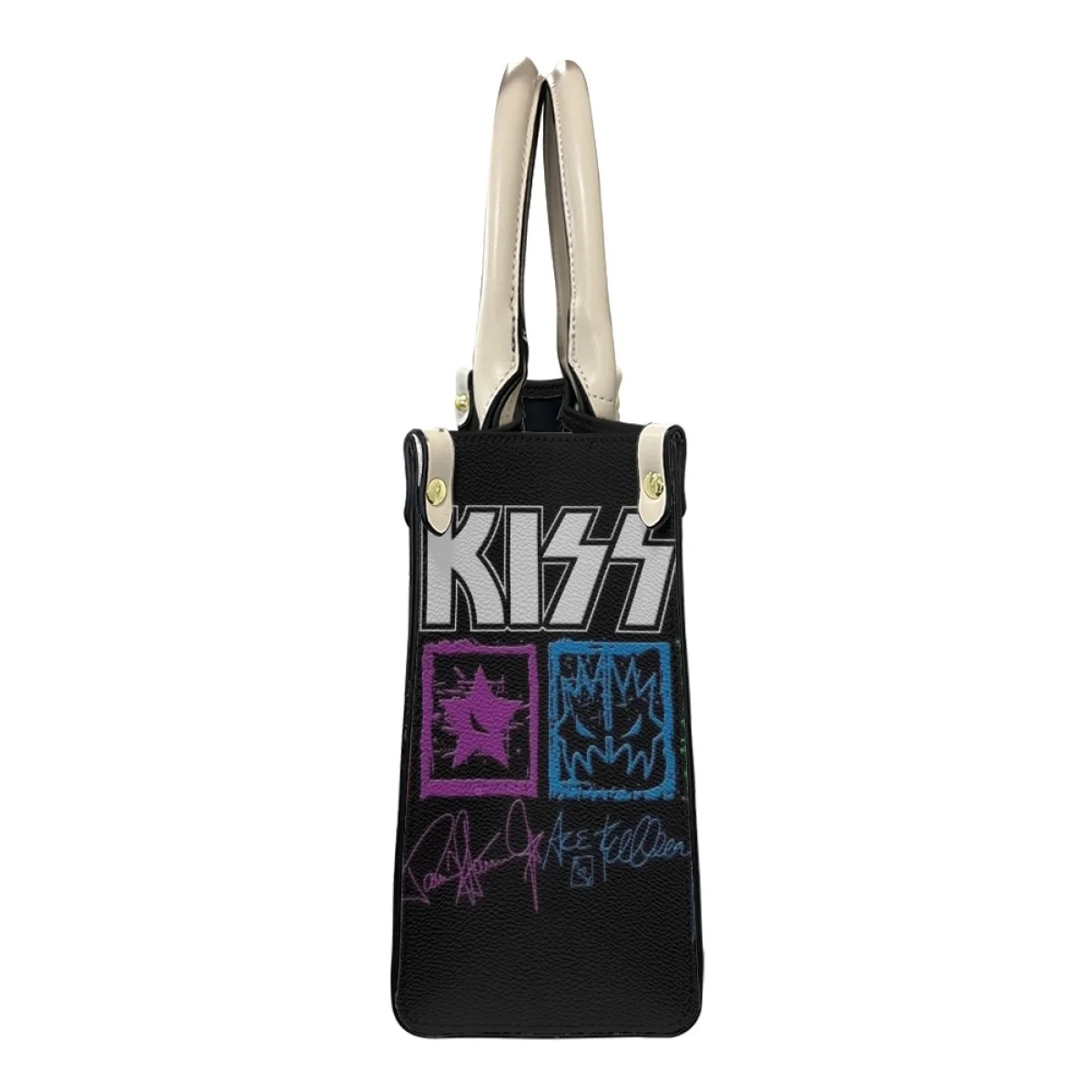 Elegante bolsa de mão elegante para senhoras, Rock Band Singer sacola de compras, padrão beijo, bolsa de ombro feminina, pendulares, novo, 2023