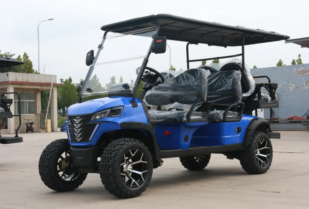 على الطرق الوعرة شارع القانوني 48 فولت 72 فولت بطارية ليثيوم عربات سيارة عربات التي تجرها الدواب 4 6 مقاعد Carrito دي عربة جولف كهربائية #3