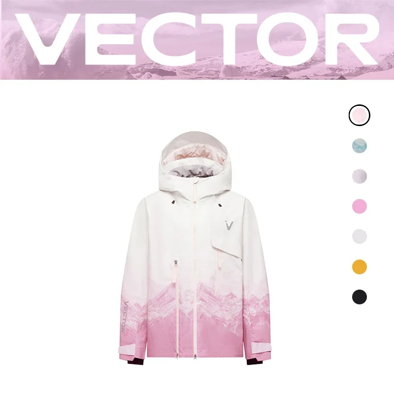 VECTOR Ski-jas van katoen voor heren en dames, 3L, winter, warm, winddicht, waterdicht, voor buitensporten, snowboarden, skiën, sneeuwkleding voor dames