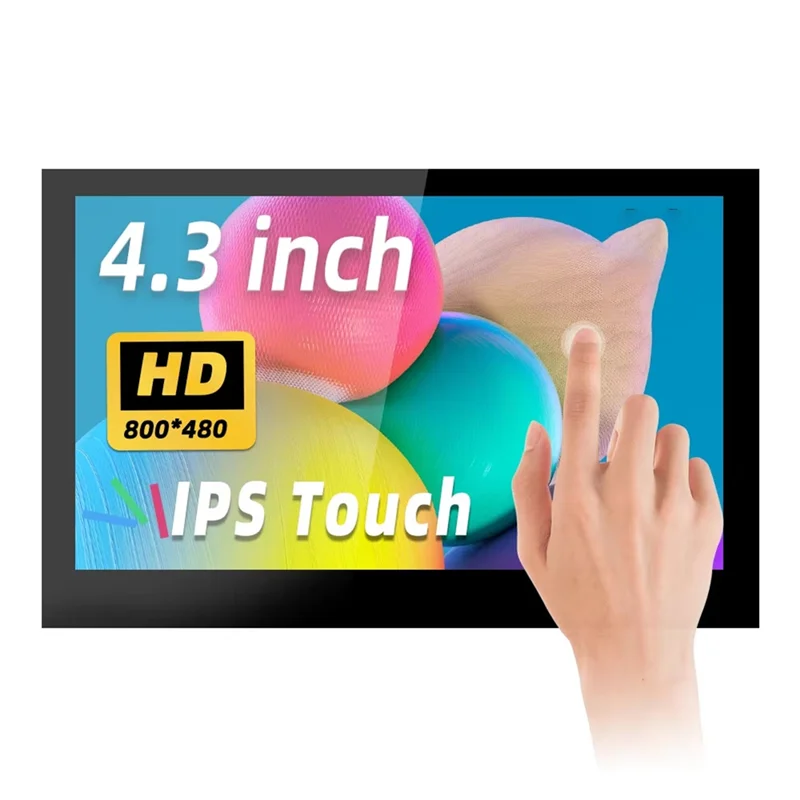 【GLAD】Monitor portátil de tela de toque LCD Rpi5 DSI de 4,3 polegadas capacitivo 800X480 para Raspberry Pi 5 4 3 3B + 2
