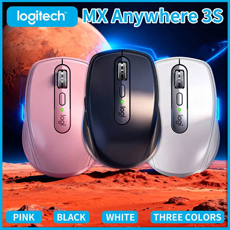 

Компактная мышь Logitech MX Anywhere 3S, эргономичный дизайн, перезаряжаемая, с быстрым прокруткой для портативных ПК Mac