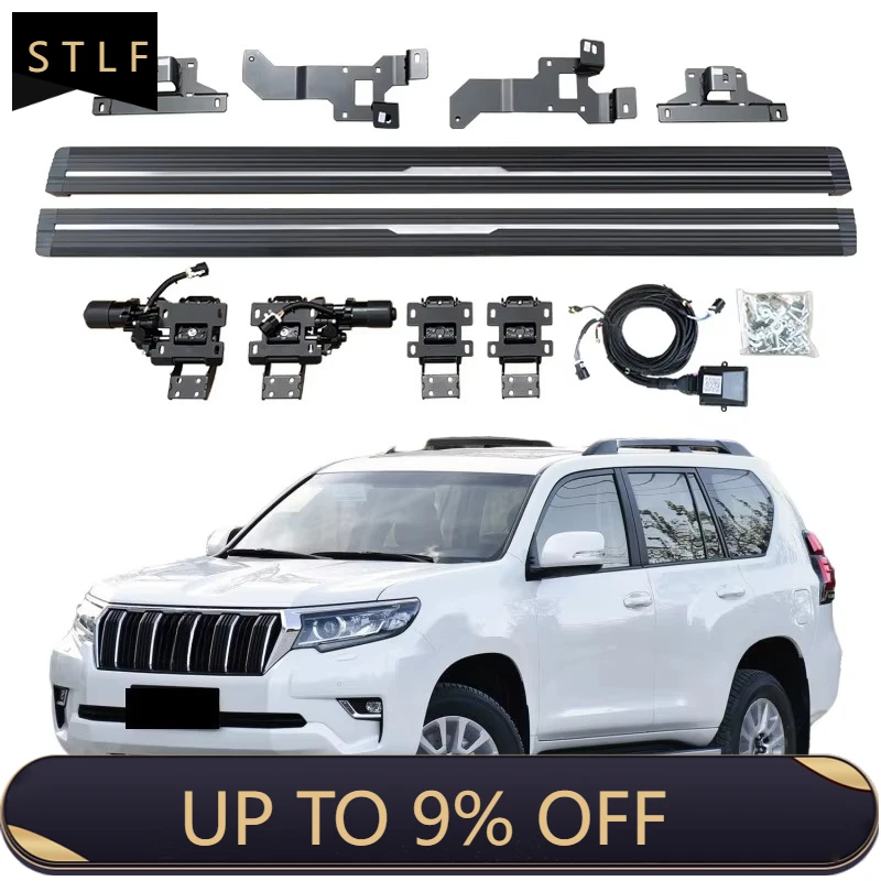 

Electric Running Boards Retractable Aluminum Alloy For Prado 2010-2024 SUV Side Steps with Carry Bag
