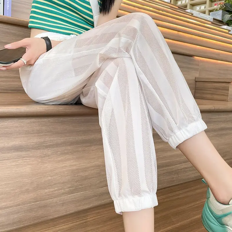 

Мужские повседневные брюки Харлан, летние, большие размеры 300, сум, дизайн Sense, ажурный ледяной шелк, ти сухие, свободные, для похудения, для отдыха,...