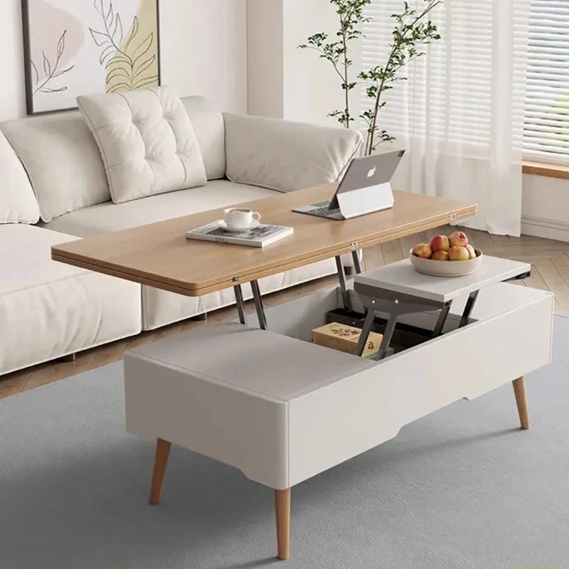 Simple Coffee Table Luxury Modern Lifting Multifunctional Creative Foldable Home Furniture