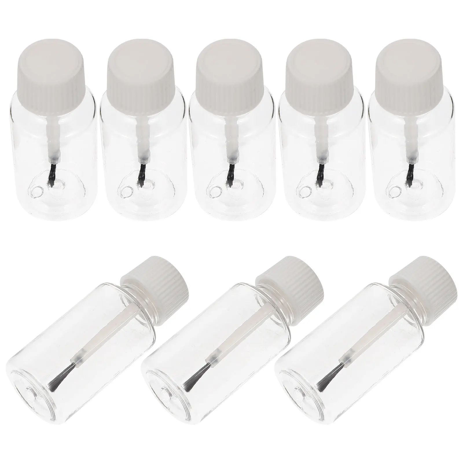 

8pcs Empty Nail Polish Bottles with Brush 20ml Leak Proof Portable Essential Oil Containers Reusable Beauty Supplies Manicure